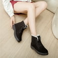 thumbnail image 4 of FRSASU Winter Boots Snow Boots Women's Casual Boots Winter Flat with Cotton Short Boots Women's Cotton Shoes Black 5-5.5(35), 4 of 7