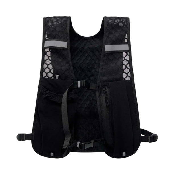 Chaleco de hidratación, mochila para correr, bolsa deportiva transpirable, mochila para correr Negro