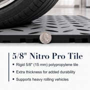 FlooringInc Nitro Pro Garage Tiles, Diamond, 40 Pack, 40 Sq/Ft. Gunmetal/Black