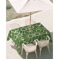 thumbnail image 3 of 60x120 Inch Outdoor Tablecloth with Umbrella Hole Zipper Rectangle Green Spring Floral Rectangular Tablecloths Outside Waterproof Pastoral Flower Abstract Art Patio Table Cloth Cover for Picnic Party, 3 of 8