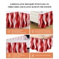 thumbnail image 6 of Red Striped Wrap Around Bed Skirts for California King Bed 16" Drop,Bed Skirt with Adjustable Elastic Belt Dust Ruffle Bed Valance for Bedroom Modern Gradient Geometric Ripple Stripes Bed Frame Cover, 6 of 7