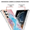 thumbnail image 4 of Feishell for Galaxy S22 Ultra Case, [Raised Lip Screen Drop Protection] Marble Shockproof Protective Slim Glossy Stylish TPU Durable Phone Cover For Samsung Galaxy S22 Ultra, Galaxy Blue Marble, 4 of 5