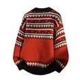 thumbnail image 3 of Mens Quarter Zip Sweater Mock Neck Casual Long Sleeve Outfits Knitted Gradient Pullover Sweaters Red L, 3 of 3