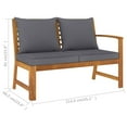 thumbnail image 2 of vidaXL Garden Lounge Set Dark grey Solid acacia wood Medium Modular, 2 of 6