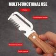 thumbnail image 5 of Handheld Peeler for Vegetables and Fruits Multi-Functional Stainless Steel Kitchen Peeler with Wooden Handle 3-in-1 Peel Shred Slice Scallions Ergonomic Design for Home Cooks and Meal Prep, 5 of 5