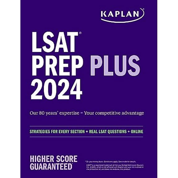 Pre-Owned Kaplan Test Prep LSAT Prep Plus 2024: Strategies for Every Section   Real LSAT Questions   Online, (Paperback)