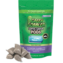 Green Gobbler Monthly Septic Tank Treatment Pacs, Pre-Measured Flushable Pacs - 6 Pc Ct