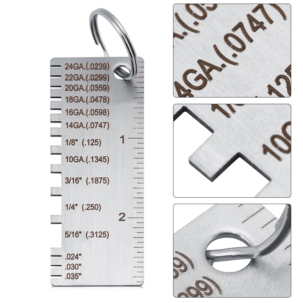 Wire//Metal Sheet Thickness Gauge Welding Gage Plated Size Inspection Tool HOT