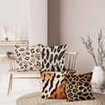 thumbnail image 5 of Leopard Throw Pillow Covers, Wild Animal Pattern Luxury Decorative Throw Pillow Case, 4-Pack Double-Side Printed Pillowcases for Sofa and Living Room, 18x18 Inches, 5 of 6