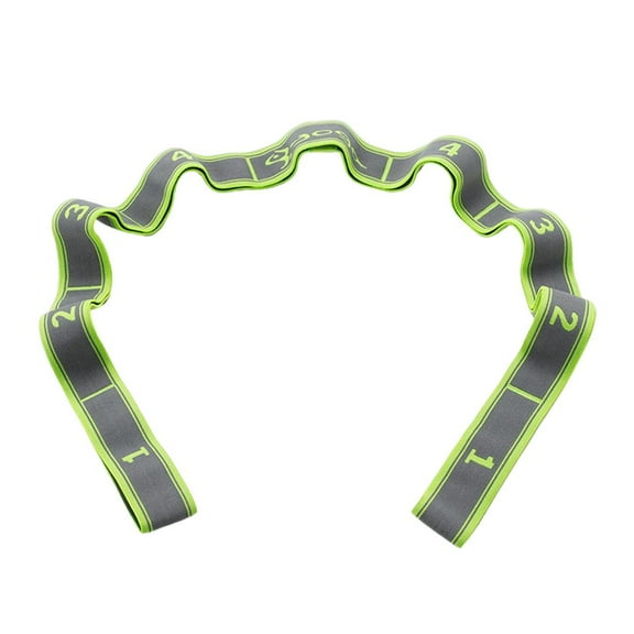 Yunhgft Yoga Strap, Multi-Loop Strap, Yoga , Elastic for Physical , Pilates, Latin Dance 9 Loops Green
