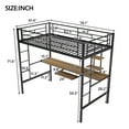 thumbnail image 5 of Loft Bed With Desk And Shelf , Space Saving Design,Twin, 5 of 9