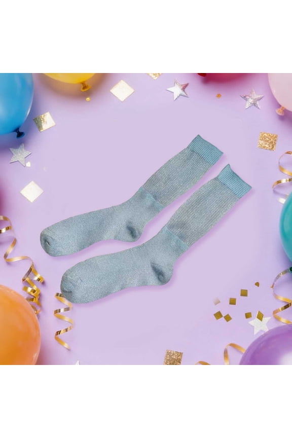 Women's Socks Glitter Sparkly Crew Socks Breathable Comfort Daily Trendy Slouch Socks Footwear