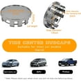 thumbnail image 2 of 4PCS Wheel Center Caps, 2.13 Inch (54mm) Outer Diameter, 1.97 Inch (50mm) Inner Diameter, Snap-in Plastic Wheel Center Hub Cap Cover, Car Rim Hub Caps Accessories (Sliver), 2 of 6