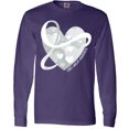 thumbnail image 3 of Inktastic Lung Cancer Awareness White Ribbon Around Heart Long Sleeve T-Shirt, 3 of 5