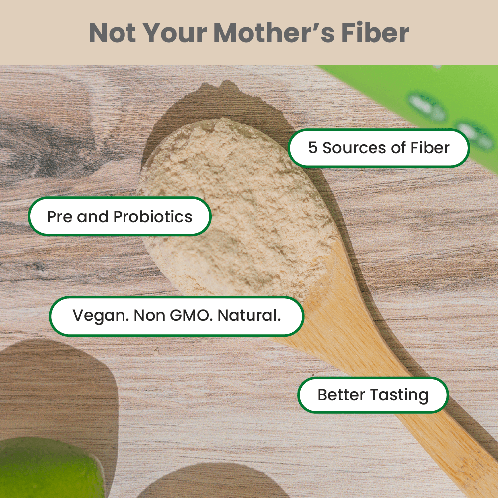 NBPure Daily Multi-Fiber Powder with Soluble and Insoluble Fiber and Pre and Probiotics, Coconut Lime, 45 Servings