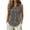 Grey, variant on Women's Collared Sleeveless Button Down Shirts Linen Cotton Chest Pocket Loose Fit Solid Color Casual Summer Vacation Layering Blouses(Navy, L)