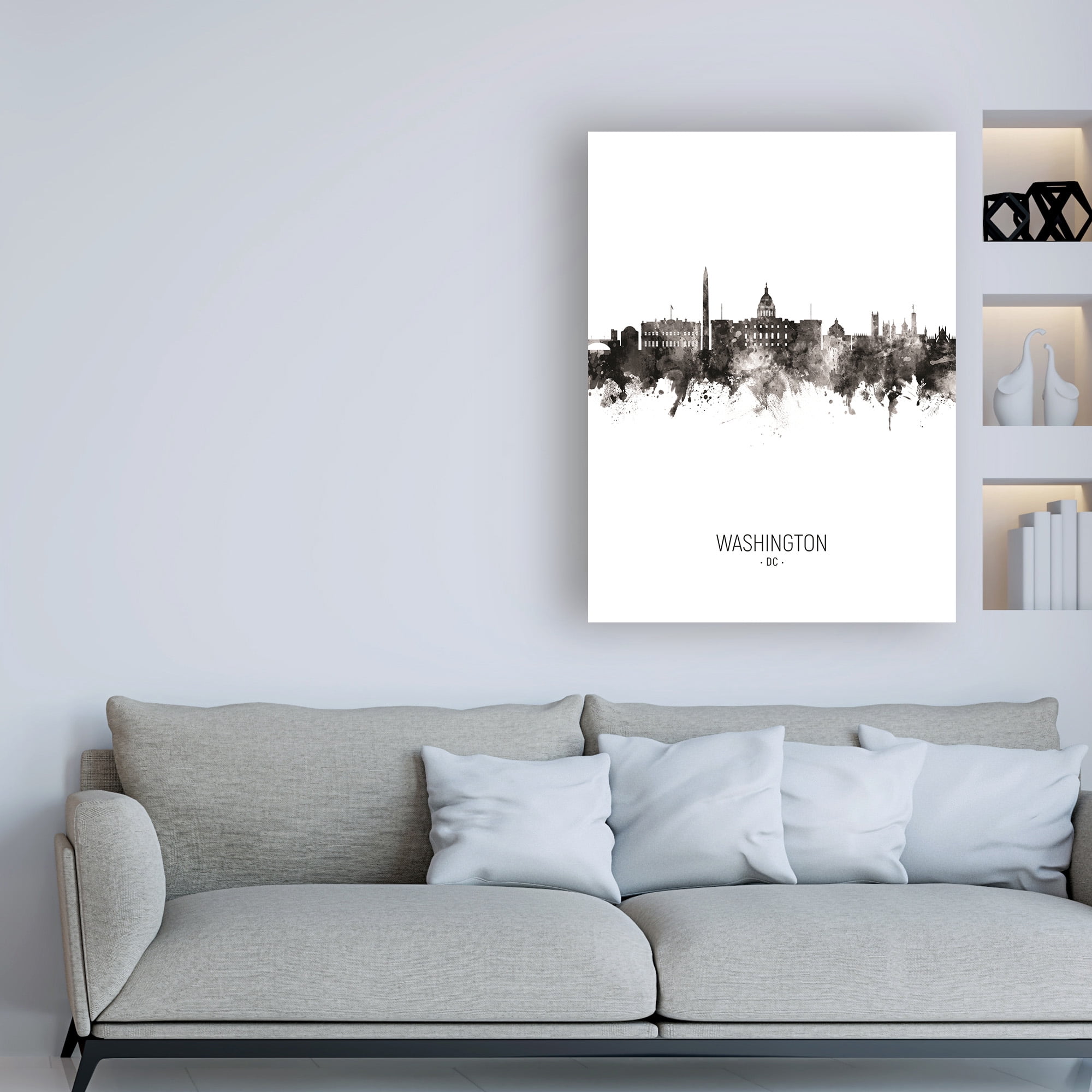 Trademark Fine Art 'Washington DC Skyline Portrait II' Canvas Art by Michael Tompsett