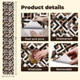 thumbnail image 5 of Peel and Stick Wallpaper Geometric Tribal Wood Black White Shapes Tribal African Wall Mural 17.7in x 9.8ft Self Adhesive Removable Wall Paper Renter Friendly Wallpaper for Nursery Bedroom Cabinets, 5 of 8