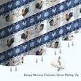 thumbnail image 6 of Blue Chicken Stripe Pattern Shower Curtain 72"x72" ,Bathroom Decorative Shower Curtains Set with 12 Hooks,Modern Waterproof Washable Shower Curtain, 6 of 6