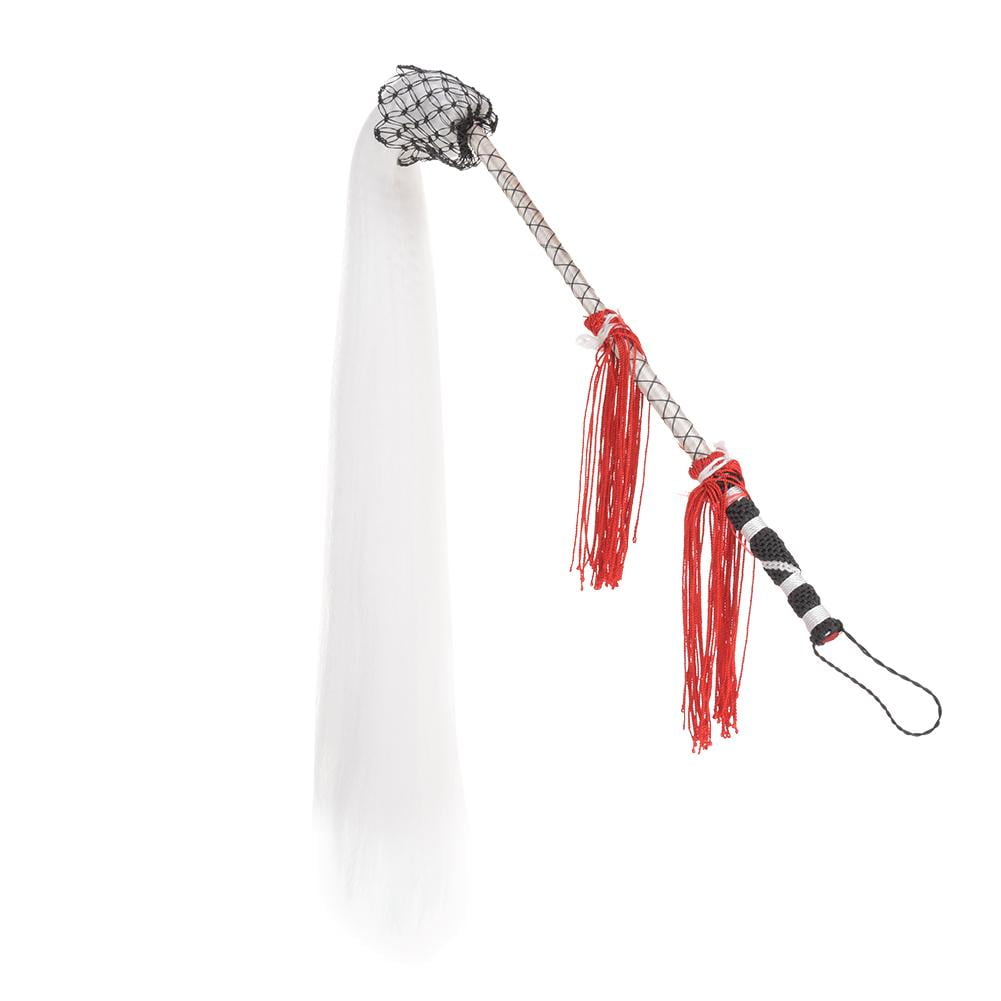 FAGINEY Horsetail Whisk Stick,Horsetail Whisk for Taoist,Fly Horsetail