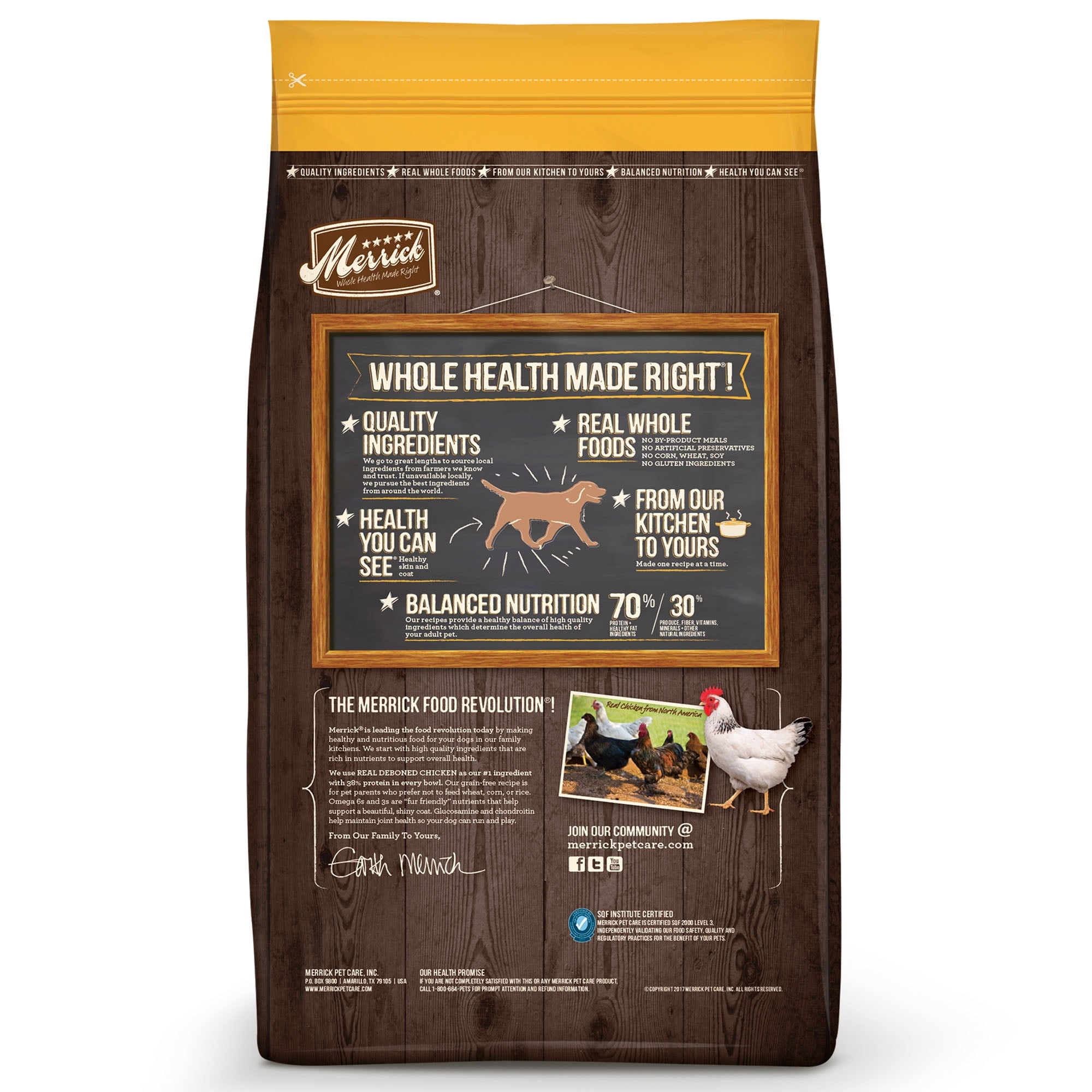 Merrick Grain Free Real Chicken Sweet Potato Recipe Dry Dog Food 25 lb