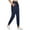 Blue, variant on Women's Joggers Lightweight Hiking Pants High Waist 5 Zipper Pockets Quick Dry Travel Athletic UPF50+ Black L