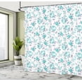 thumbnail image 4 of Ambesonne Shabby Flora Shower Curtain, Pastel Roses Leaves, 69"Wx70"L, Seafoam White, 4 of 4