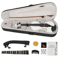 thumbnail image 3 of Tcbosik Full Size 4/4 Violin Set, Fiddle Kit with Hard Case, Violin Bow, Shoulder Rest, Rosin,Extra Strings and Sordine, Violin Outfit for Adults Beginners Students, White, 3 of 10