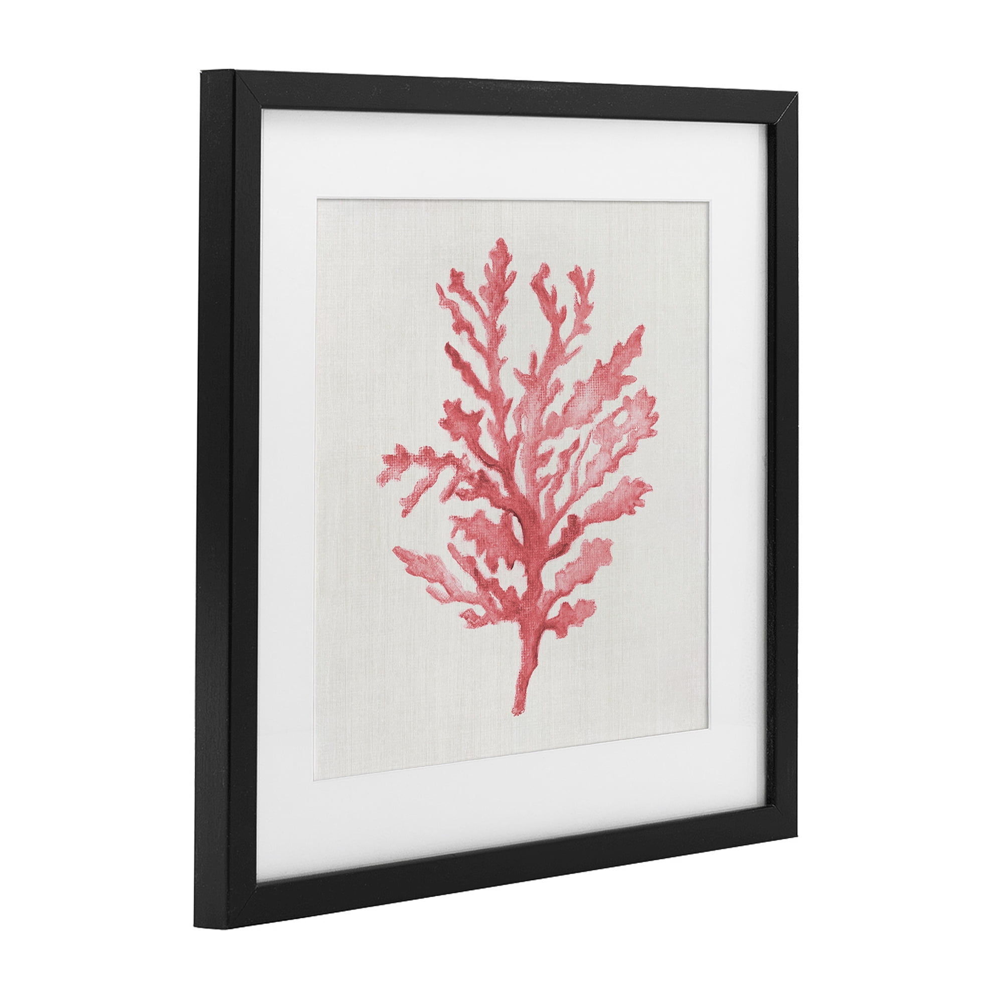 Stupell Industries Rosy Pink Coral Branch Black Framed Print Under Glass, design by Janet Tava