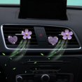 thumbnail image 5 of 4 Pack Car Vent Clips with Fragrance Sheets, Cute Flower Car Air Freshener Vent Clips, Diamond Vent Clips Car Interior Decoration Charm, Suitable for Women (Purple), 5 of 5