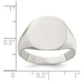 thumbnail image 3 of Sterling Silver 14x15mm Closed Back Signet Ring - Size 11, 3 of 3