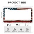 thumbnail image 3 of American Striped Flag License Plate Frame 2 Pack For Women/Men, Aluminum License Plate Frame 2 Holes & Screws For Car, 12.2 X 6.3 In Fits Standard Us/Ca, 3 of 5