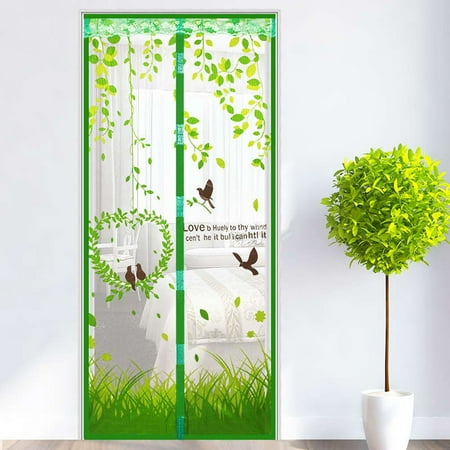 Polyester Magnetic Screen Door With Heavy Duty Magnets And