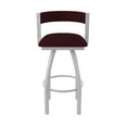 thumbnail image 5 of 861 Artemis 30" Swivel Bar Stool with Anodized Nickel Finish and Canter Bordeaux Seat and Back, 5 of 5
