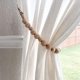 thumbnail image 4 of 6 piezas de alzapaños para cortinas, alzapaños de madera natural, tratamiento de ventanas, guirnalda de estilo rústico, accesorios de decoración boho, 4 of 8