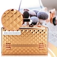 thumbnail image 4 of Ver Beauty Makeup Organizer Case with 6 Extendable Trays & Keylock Train Box (Rose Gold Diamond), 4 of 7