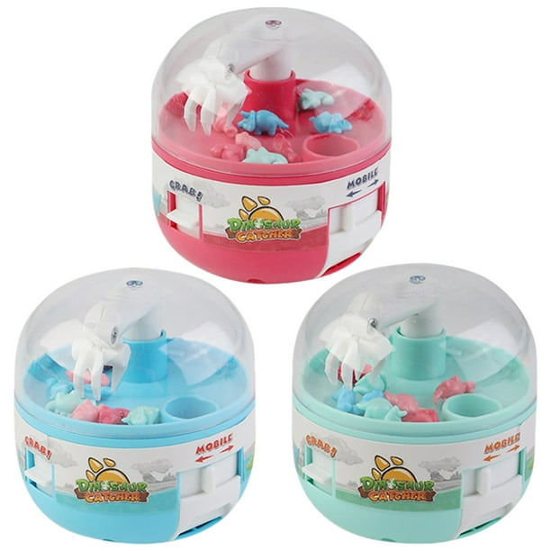 3pcs mini máquina de garras Tiny Dinosaur Claw Machine Toy Kids Juguetes Favores de fiesta de dinosaurios