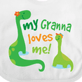 thumbnail image 4 of Inktastic My Granna Loves Me Grandson Boys Baby Bib, 4 of 4