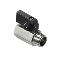 Uxcell 3/8 NPT Brass Mini Ball Valve, 1 Pack NPT Female to Male Shut-Off Valve for Pipe Coupler Connector, Black