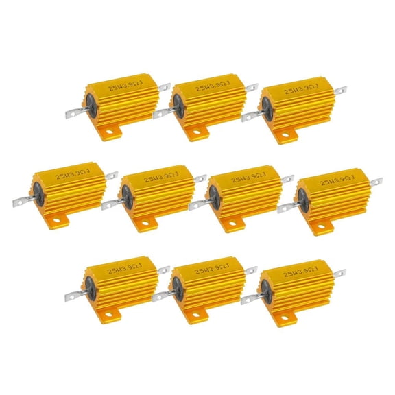 Pack Of 10pcs Aluminium Clad Power Resistors 25W 3.9 Ohm Tool Universal
