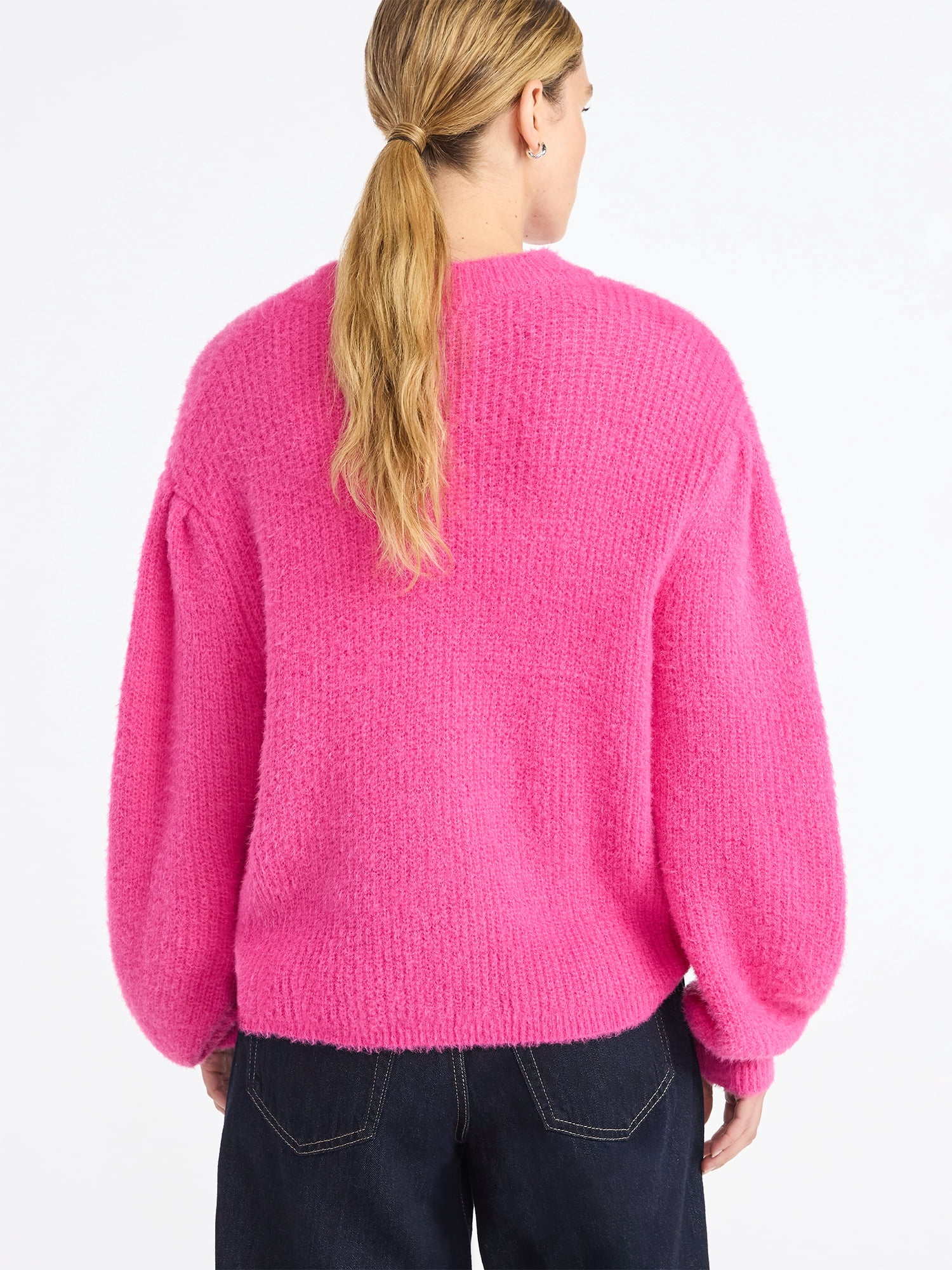 Scoop Women's and Women's Plus Oversized Sweater, Lightweight, Sizes XS-4X