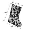 thumbnail image 2 of Christmas Stockings,Black Christmas Snowflake Pattern Stockings Christmas,14.8'' Xmas Stockings,Christmas Party Favors,Christmas Party Decorations,Christmas Stockings Personalized, 2 of 5