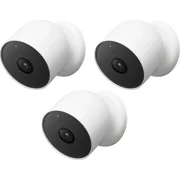 Restored Google Nest 1080p Indoor/Outdoor Battery-Operated Security Camera 2nd Gen - 3PK (Refurbished)