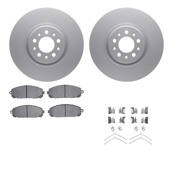 Dynamic Friction Company Front Geospec Brake Rotors with 5000 Advanced Brake Pads includes Hardware 4512-42065
