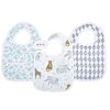 aden + anais, classic snap bibs, jungle 3-pack