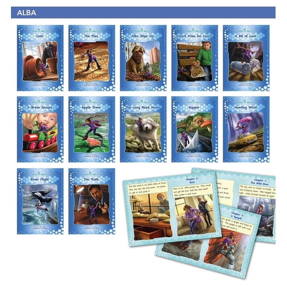 Phonic Books Alba: Decodable Books for Older Readers (CVC, Consonant Blends and Consonant Teams, Alternative Spellings for Vowel Sounds - ai, ay, a-e,