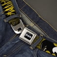 thumbnail image 2 of DC Comics Belt, Seatbelt Buckle Belt, Batman Bat Signals Flying Bats Yellow Black White, 30 to 44 Inches, 2 of 9
