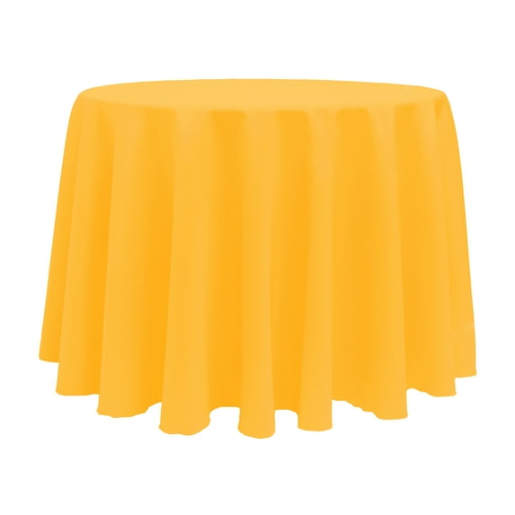 Ultimate Textile (10 Pack) 102-Inch Round Polyester Linen Tablecloth - for Wedding, Restaurant or Banquet use, Neon Orange