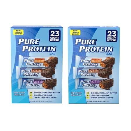 2 Pack | Pure Protein Bars, Variety Pack, 1.76 oz, 23 Count