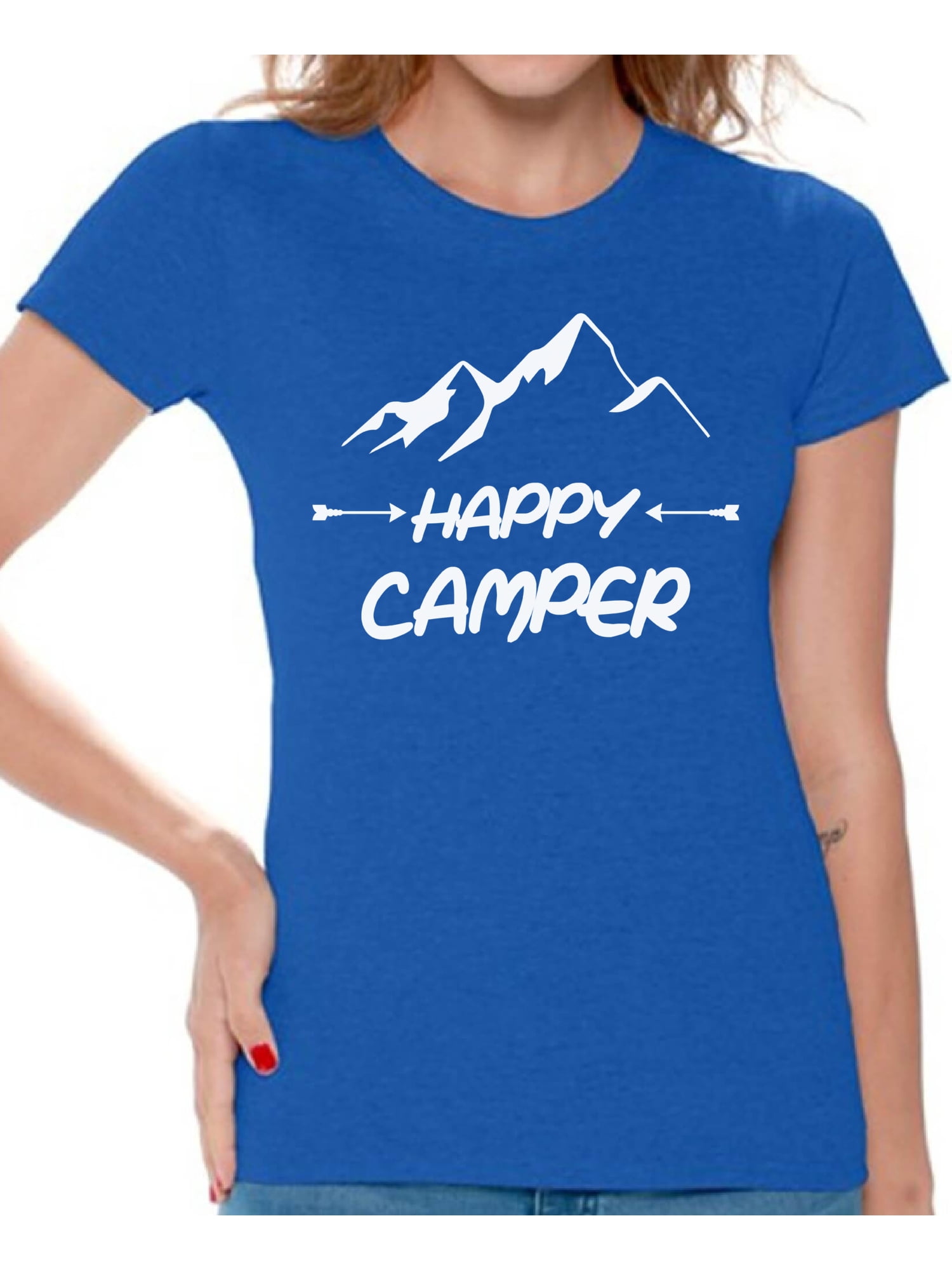 Awkward Styles Happy Shirt for Women White Camper Women T-Shirt Camper ...